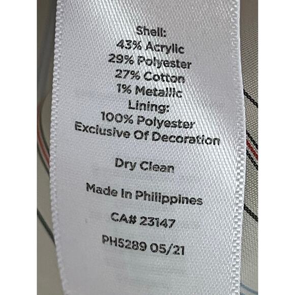 Talbots TWEED JACKET Blazers Women yellow Long sleeve Knit 6P Career Elegant - Picture 11 of 15